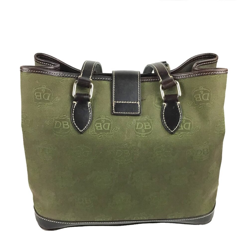 Dooney & Bourke Dark Green Canvas Shoulder Bag - Picture 7 of 15